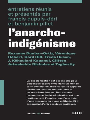 cover image of L'anarcho-indigénisme